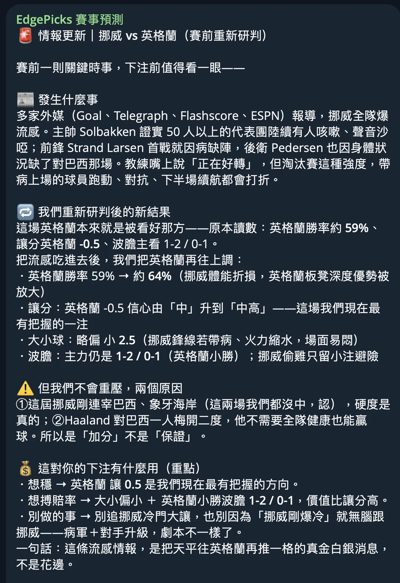 EdgePicks 群組情報更新截圖